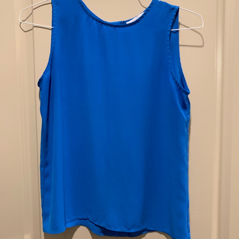 Blue tank blouse